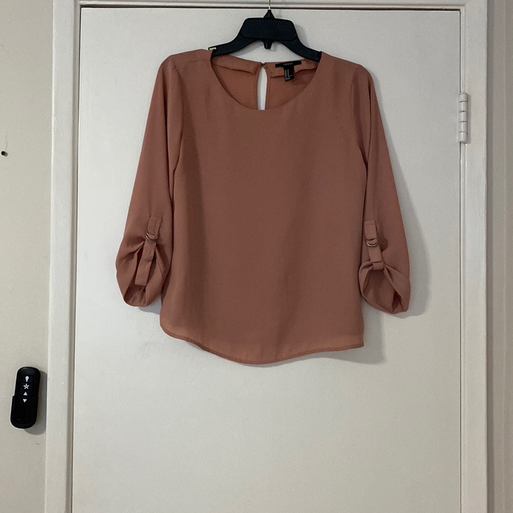 dusty pink blouse